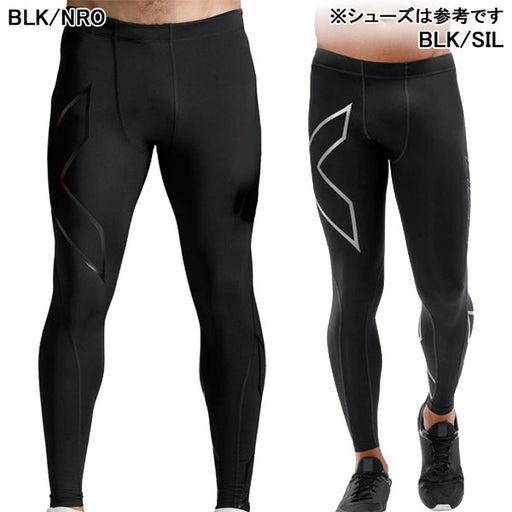 ツータイムズユー2XUコンプレッションタイツMA3849Bランニングサポートタイツロングスパッツメンズブラック