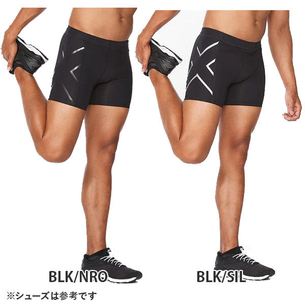 ツータイムズユー2XUコンプレッション1/2ショーツMA4508BランニングハーフスパッツUVカットコンプレッションメンズ
