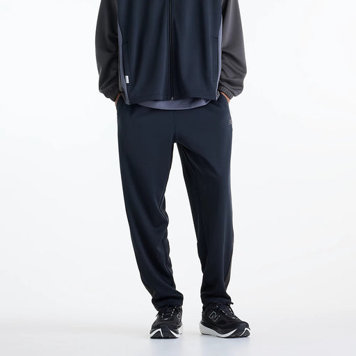 ニューバランスNEWBALANCEトラックパンツニットトラックパンツ（テーパード）メンズ大人吸湿速乾保温ダブルニットテーパードMB62G8PQ-BK