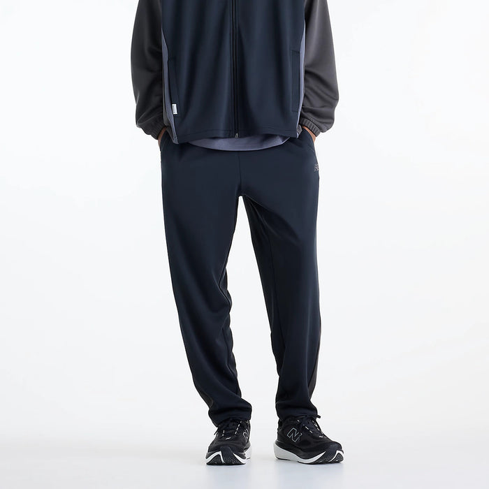 ニューバランスNEWBALANCEトラックパンツニットトラックパンツ（テーパード）メンズ大人吸湿速乾保温ダブルニットテーパードMB62G8PQ-BK