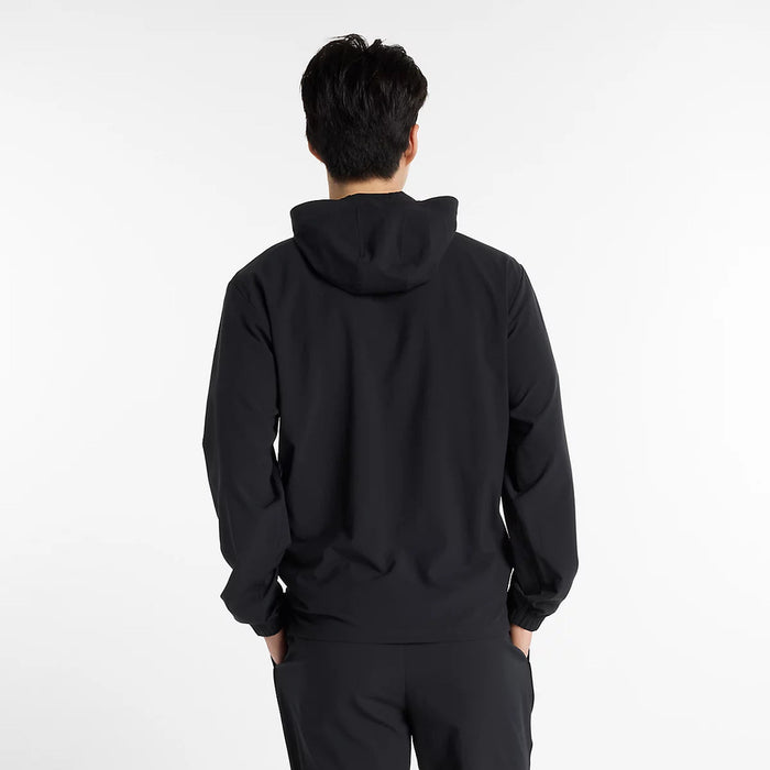 ニューバランスNEWBALANCEトレーニングジャケットスポーツウーブンジャケットメンズ大人はっ水軽量フードフルジップMJ51900-BK