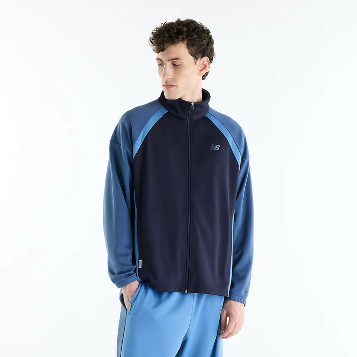 ニューバランスNEWBALANCEトラックジャケットニットトラックジャケットメンズ大人吸湿速乾保温ダブルニットオーバーサイズMJ62T3G4-DNT