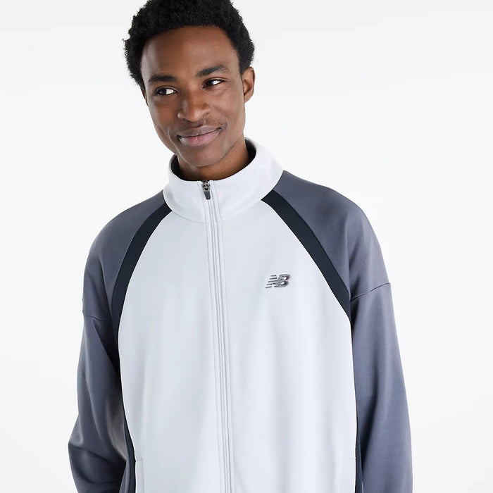 ニューバランスNEWBALANCEトラックジャケットニットトラックジャケットメンズ大人吸湿速乾保温ダブルニットオーバーサイズMJ62T3G4-GYM