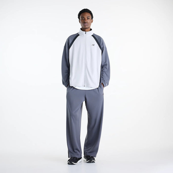 ニューバランスNEWBALANCEトラックジャケットニットトラックジャケットメンズ大人吸湿速乾保温ダブルニットオーバーサイズMJ62T3G4-GYM