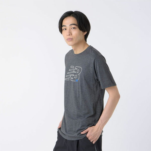 【ネコポス送料無料】ニューバランスNewBalanceメンズTシャツ吸汗速乾MT41071-HC
