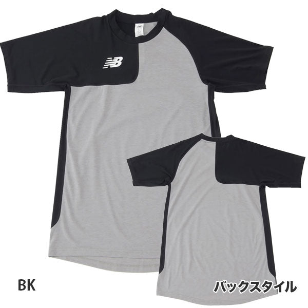 【ネコポス送料無料】ニューバランスNewBalanceメンズ野球アンダーシャツベースボールアシンメトリーショートスリーブトップ右投げ用MT41704R半袖