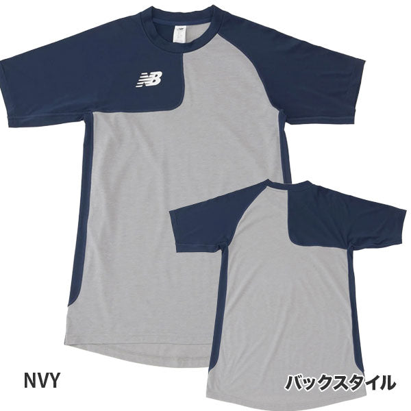 【ネコポス送料無料】ニューバランスNewBalanceメンズ野球アンダーシャツベースボールアシンメトリーショートスリーブトップ右投げ用MT41704R半袖