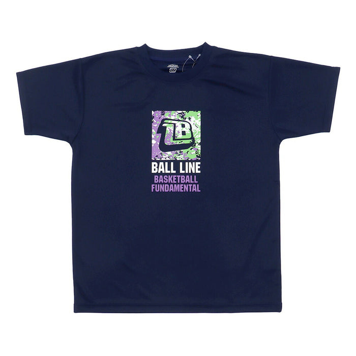 【ネコポス送料無料】BALLLINEボールラインバスケットボールメンズTシャツスリム半袖NBT-1701