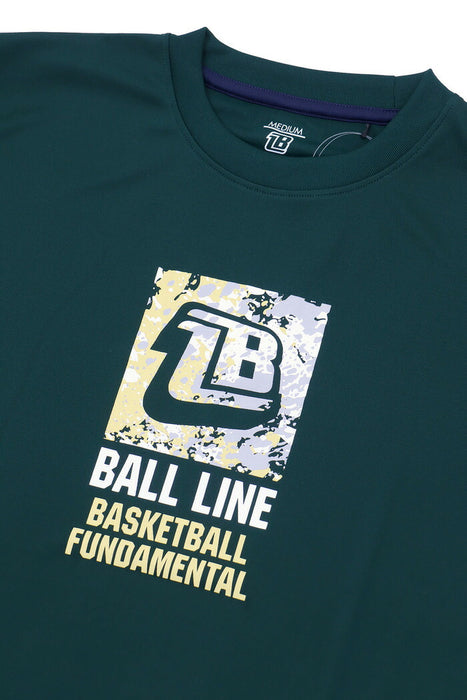 【ネコポス送料無料】BALLLINEボールラインバスケットボールメンズTシャツスリム半袖NBT-1701