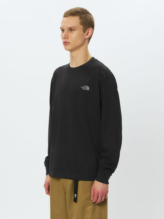 【ネコポス送料無料】ザ・ノース・フェイスTHENORTHFACEスポーツメンズ長袖ロングTシャツロングスリーブバックスクエアロゴティー25FWNT32442