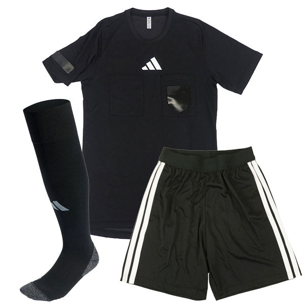 【3点セット】アディダスadidas接触冷感半袖レフェリーシャツレフェリーショーツソックスODW41/DB694/EQ554サッカーフットサル審判用ウェア