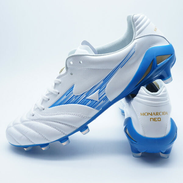 モナルシーダネオ3ELITEミズノmizunoP1GA242025ホワイト×ブルーサッカースパイク