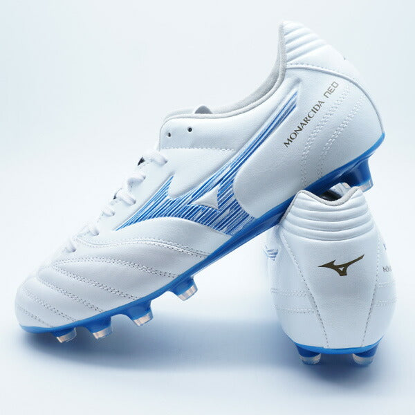 モナルシーダネオ3WIDEPROミズノmizunoP1GA242325ホワイト×ブルーサッカースパイク