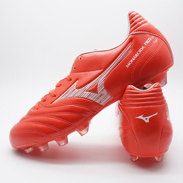 モナルシーダネオ3SWKLミズノmizunoP1GA242760レッド×ホワイトサッカースパイク