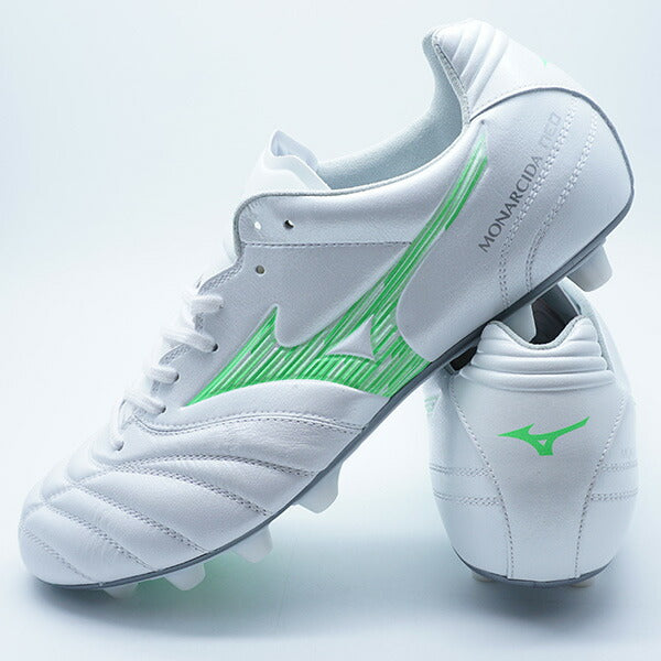 モナルシーダネオ3ワイドELITEミズノmizunoP1GA252137ホワイトグリーンサッカースパイク