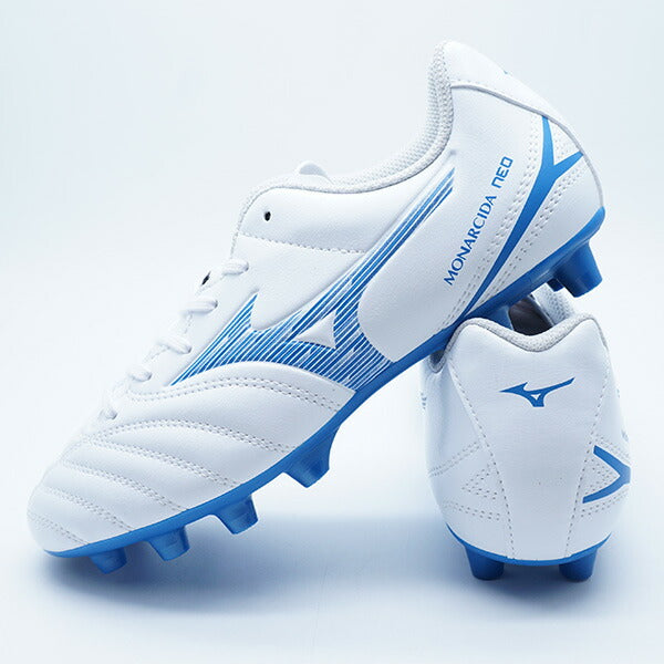 モナルシーダネオ3SELECTJrミズノmizunoP1GB242525ホワイト×ブルージュニアサッカースパイク