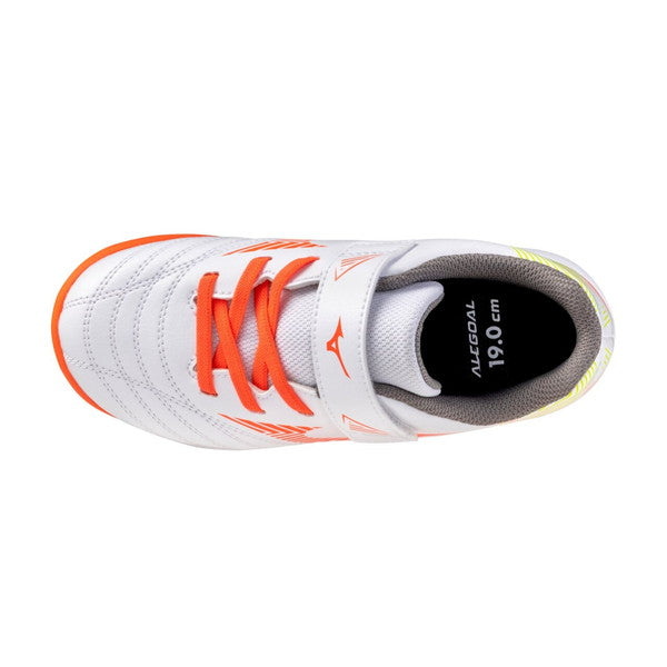 ALEGOALSBASミズノmizunoP1GE262854ホワイトオレンジジュニアサッカートレーニングシューズ