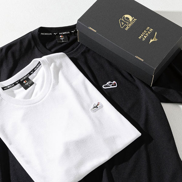 ミズノMIZUNOモレリア40周年記念Tシャツ2枚セットP2MAC055サッカーフットサル半袖Tシャツ箱入り
