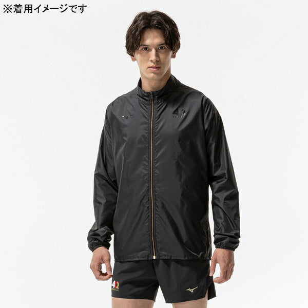 ミズノmizunoモレリアULウーブンジャケットP2MEC540サッカーフットサルウインドブレーカージップブラックメンズ