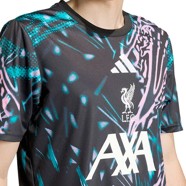 リバプールLFC2025/26プレマッチジャージP3767-KB1447サッカーレプリカプラクティスシャツブラックアディダスadidas