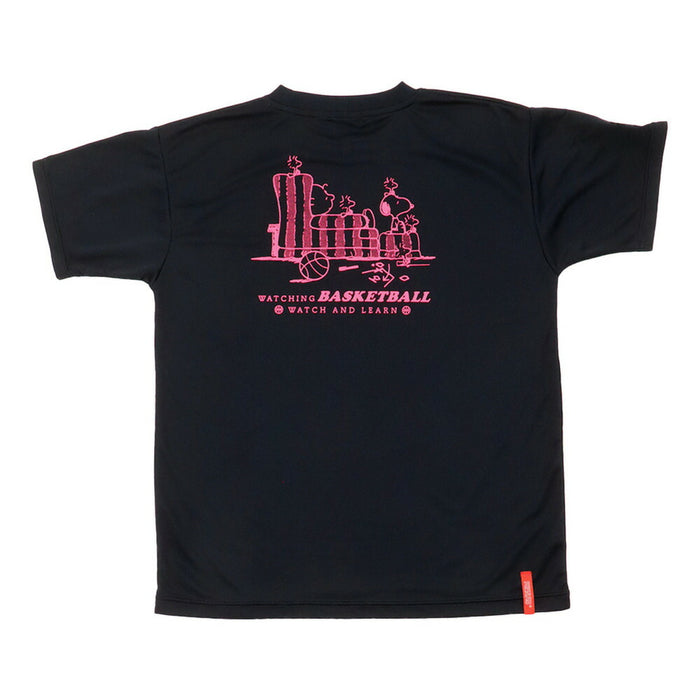 【ネコポス送料無料】PEANUTSピーナッツバスケットボールジュニアキッズTシャツスリム半袖PNU-1705