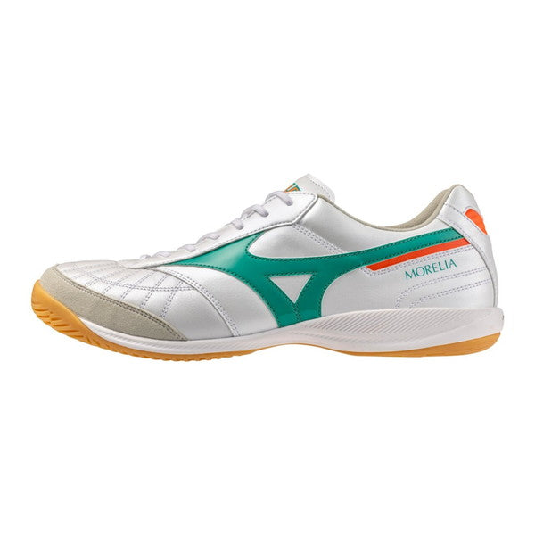モレリアSALAJAPANINミズノmizunoQ1GA260235ホワイトグリーンフットサルシューズインドア室内用
