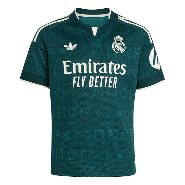 レアルマドリードジュニアRMD2026-27レプリカアウェイユニフォーム半袖RP592-KC3991サッカーグリーン子供用アディダスadidas