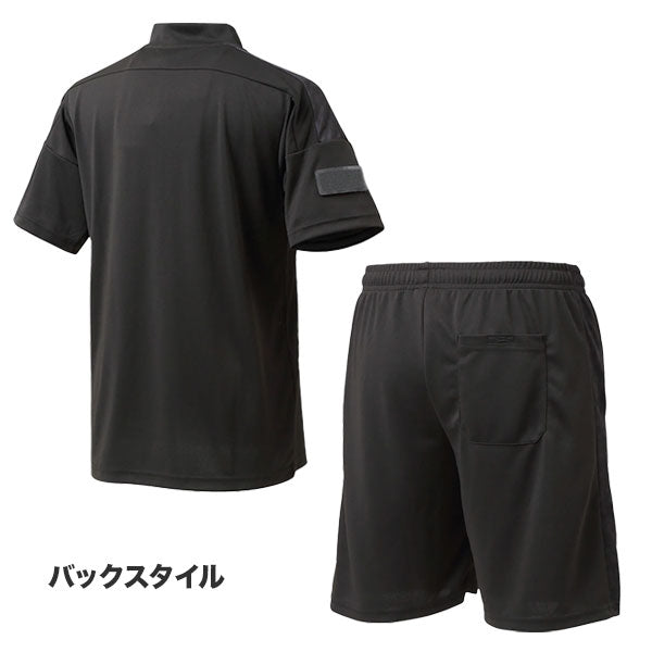 【上下セット】スフィーダSFIDAレフェリーウェア半袖シャツショートパンツSA-22836SA-22837サッカーレフェリーウェア審判ブラックメンズ