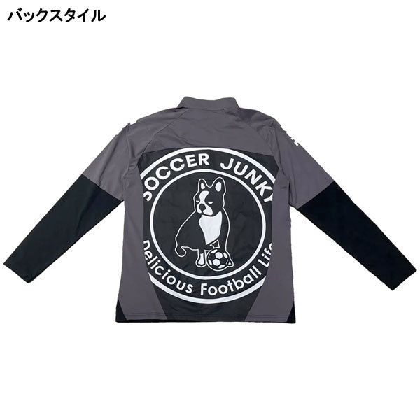 サッカージャンキーsoccerjunkyパンジェルマンハーフZIPストレッチトレーニングトップSJ26A01サッカーフットサルピステトップメンズブラック