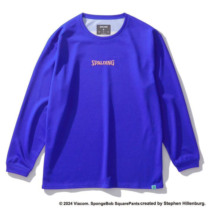 【ショップ限定エントリーでさらに+9倍】SPALDINGスポルディングジュニアロングTシャツ長袖ロングスリーブTシャツスポンジボブビッグフェイスSJT24169S