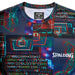 【ネコポス送料無料】スポルディングSPALDINGバスケットボールゲームシャツTシャツ半袖昇華デジタルノイズバスケバスケットSMT22116