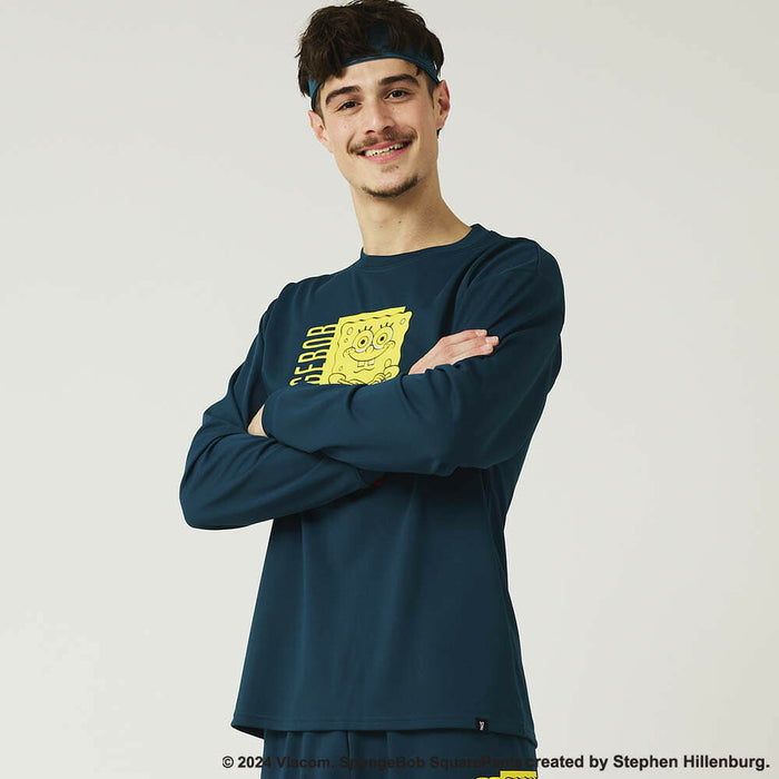 【ショップ限定エントリーでさらに+9倍】SPALDINGスポルディングロングTシャツ長袖ロングスリーブTシャツスポンジボブバスケットボールフリークバスケットボールバスケウェア練習着メンズ男性SMT24142S