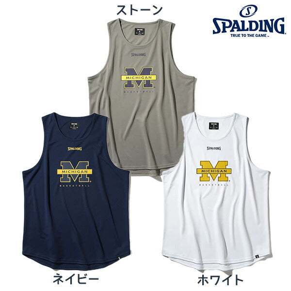 【ショップ限定エントリーでさらに+9倍】SPALDINGスポルディングバスケットボールゲームシャツタンクトップミシガンSMT25022