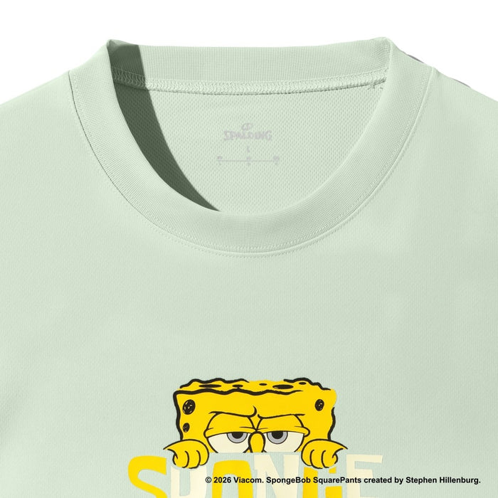 【ネコポス送料無料】スポルティングSPALDINGバスケットボールゲームシャツメンズレディースTシャツ半袖スポンジ･ボブモノクロームSMT26032S