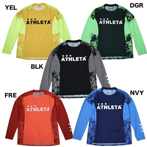 【ショップ限定エントリーでさらに+9倍】【ネコポス送料無料】アスレタATHLETAプラクティスシャツメンズサッカーフットサルプラシャツ長袖練習部活個サルSP-221