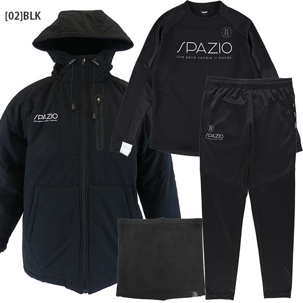 スパッツィオspazio2026お買い得メンズ福袋4点セットサッカーフットサル中綿ジャケットトレーニング上下セットネックウォーマー