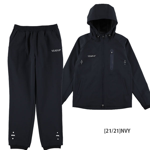 【上下セット】スパッツィオSpazio裏シャギーフロストフレームジップパーカーパンツ上下TP0670-BT0304サッカーフットサル練習着メンズ