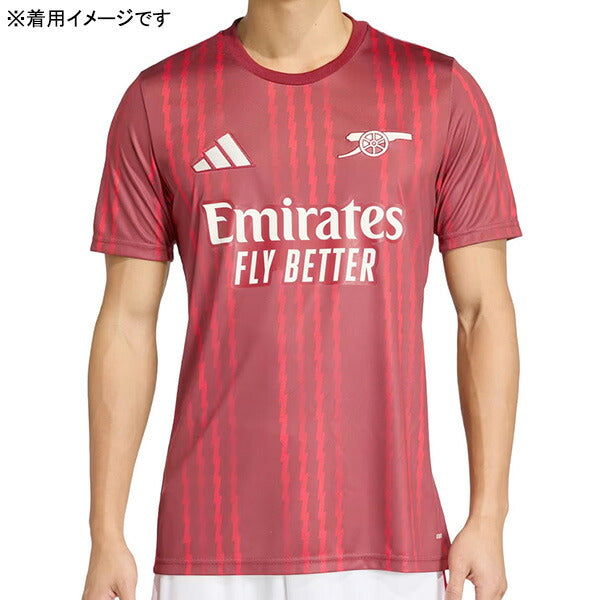 アーセナルARS2025-26プレマッチシャツTS136-JZ6906サッカーレプリカプラクティスシャツレッドアディダスadidas