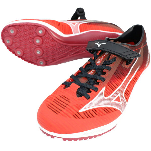 ミズノmizunoミズノスプリントNEO陸上スパイク短距離用オールウェザートラック専用2E相当U1GA2650-02