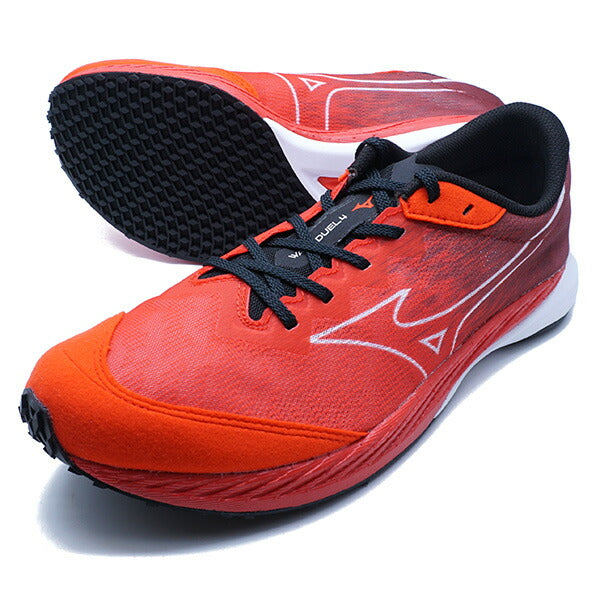 ウェーブデュエル4ミズノmizunoU1GD2550-22レッドランニングシューズ