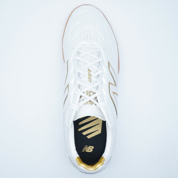 442ELITEIN2EニューバランスNewBalanceU41I6X02Eホワイトゴールドフットサルシューズインドア室内用