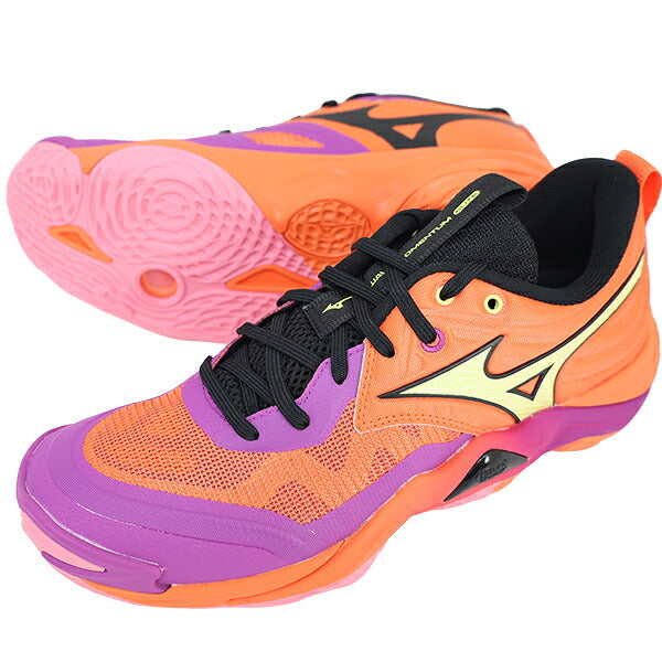 ミズノMIZUNOメンズレディースバレーボールシューズウエーブモーメンタムエリートWAVEMOMENTUMELITEコーラルV1GA2512-81