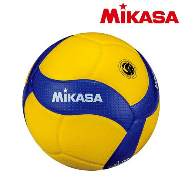 【送料無料】ミカサMIKASAバレーボール小学校軽量4号球V400W-L検定球人工皮革黄色青