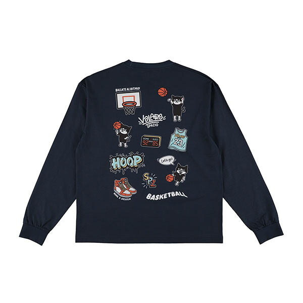 【ネコポス送料無料】スパッツィオSpazioJr.バスケマルチOVSロングTシャツバスケットボールジュニアシャツVB-0010