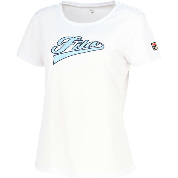 【ネコポス送料無料】フィラFILAレディーステニスウェアアップリケTシャツ半袖VL2866
