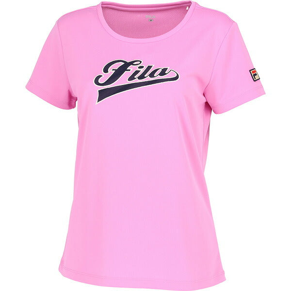 【ネコポス送料無料】フィラFILAレディーステニスウェアアップリケTシャツ半袖VL2866