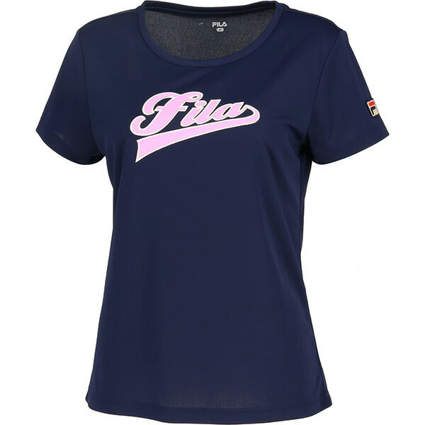 【ネコポス送料無料】フィラFILAレディーステニスウェアアップリケTシャツ半袖VL2866