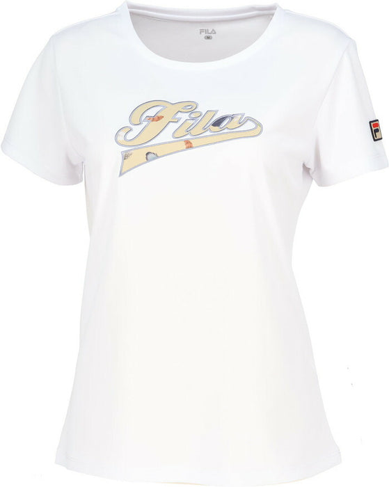 【ネコポス送料無料】FILAフィラテニスレディースTシャツアップリケTシャツVL2926