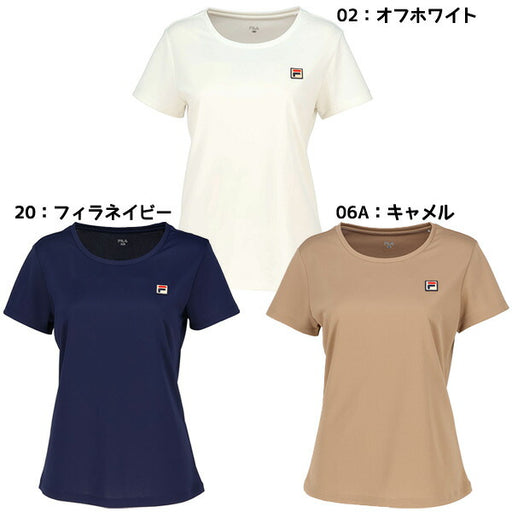 【ショップ限定エントリーでさらに+9倍】フィラFILAレディーステニスウェアシャツVL2953バックプリントTシャツグラフィック半袖