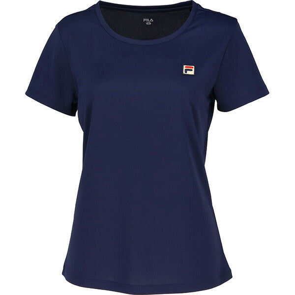 【ショップ限定エントリーでさらに+9倍】フィラFILAレディーステニスウェアシャツVL2953バックプリントTシャツグラフィック半袖